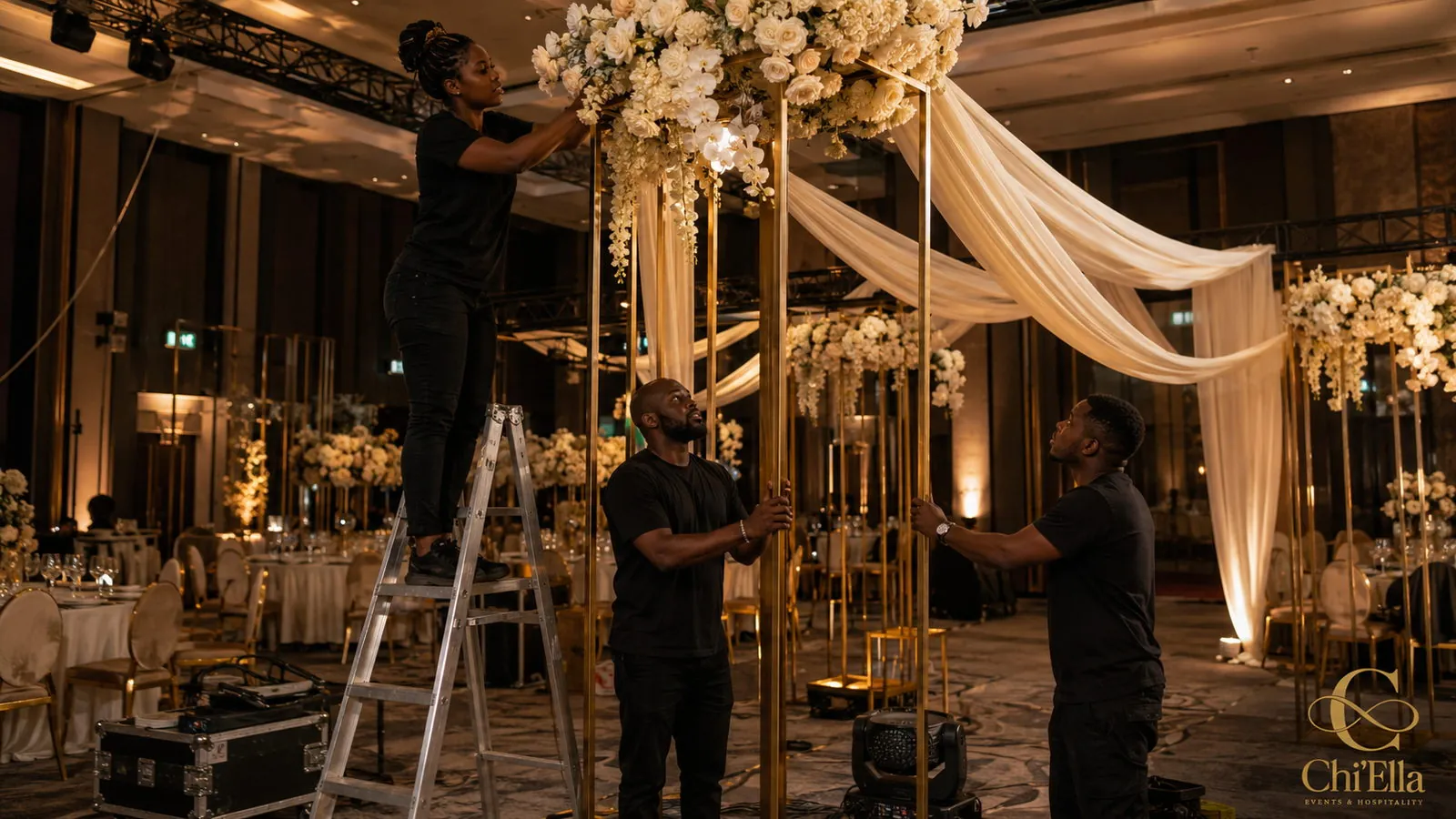 Luxe floral décor
