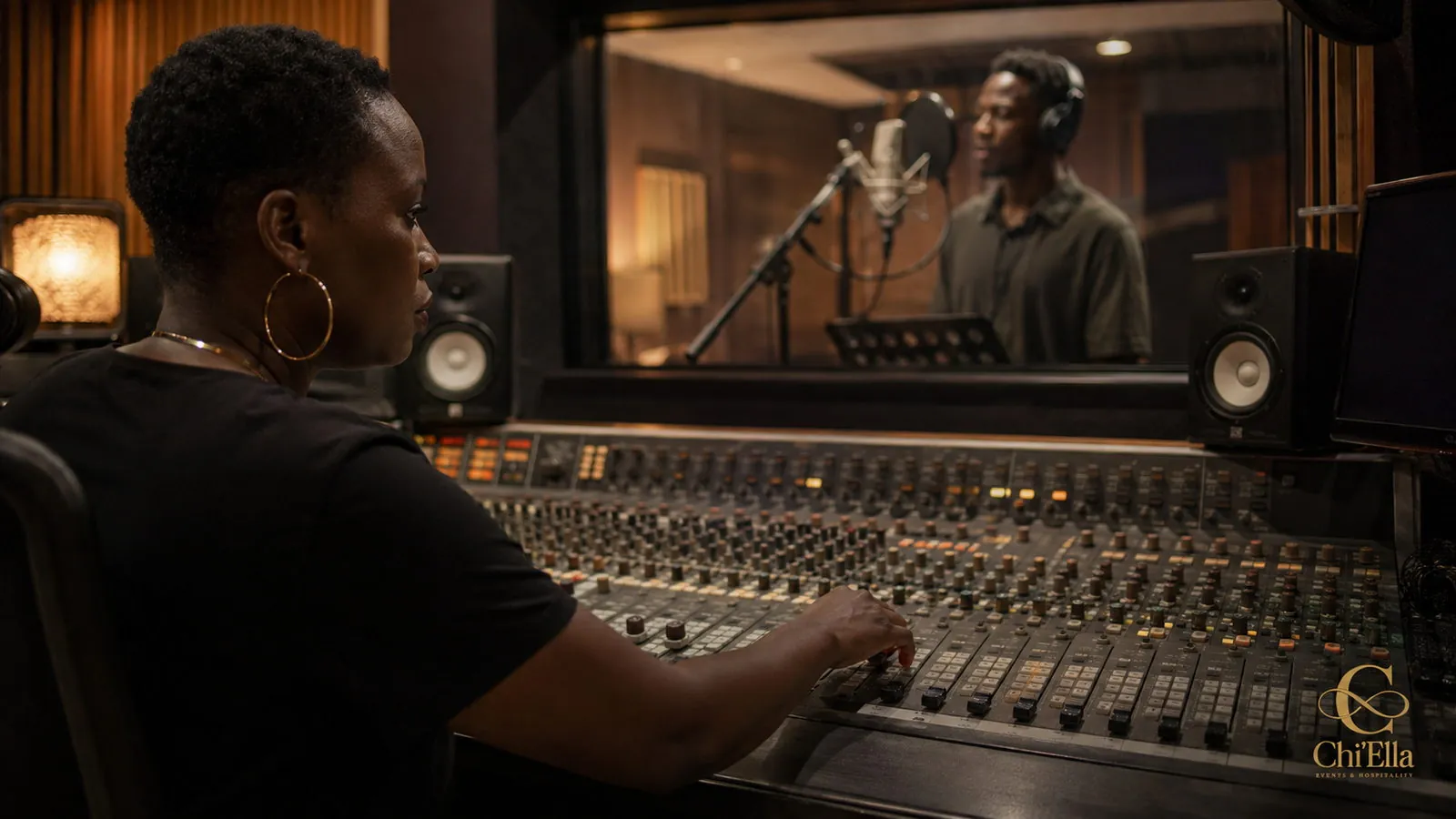 Jingle production in the recording studio